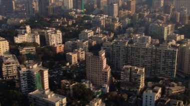 Nice daytime in Mumbai, India, aerial view, 4k drone footage