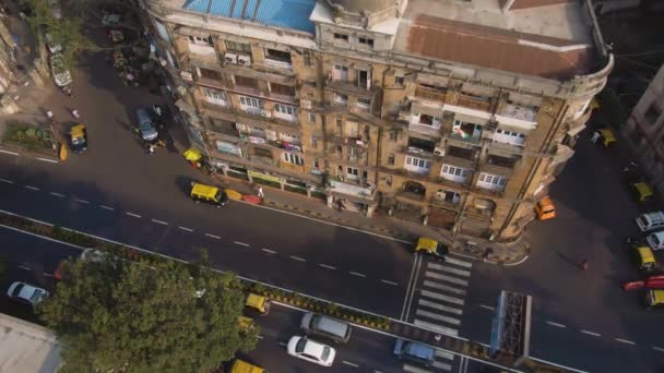 Mumbai India Marine Drive Aerial Drone Footage — Stock Video