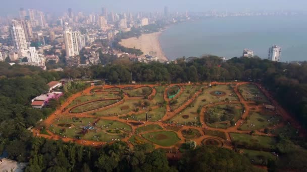 Mumbai Deki Asma Bahçeler Hava Aracı Görüntüleri — Stok video