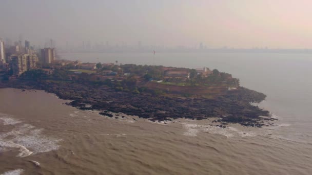 Mumbai Letecké Panorama Výhled Moře Cestovní Koncept — Stock video