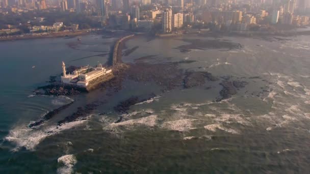 Bella Giornata Mumbai India Vista Aerea Filmati Drone — Video Stock