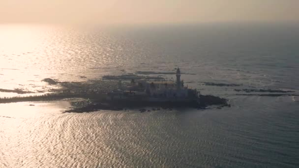 Mešita Haji Ali Dargah Bombaji Anténa — Stock video