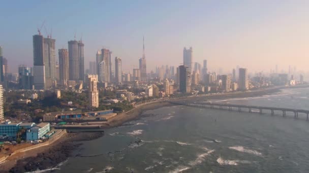 Bonito Día Mumbai India Vista Aérea Imágenes Aviones Tripulados — Vídeo de stock