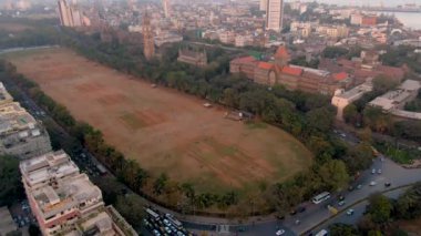 Mumbai, Hindistan, Colaba bölgesi 4k hava aracı görüntüleri