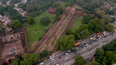 Delhi yolu, Hindistan, havadan 4K, İHA görüntüleri