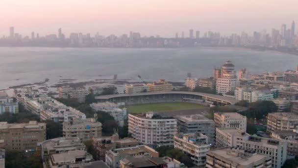 Bombaj Indie Obszar Colaba Zdjęcia Dronów Lotniczych — Wideo stockowe