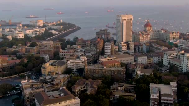 Mumbai Hindistan Mart 2019 Şehrin Üzerinde Uçmak Hava Manzarası Drone — Stok video