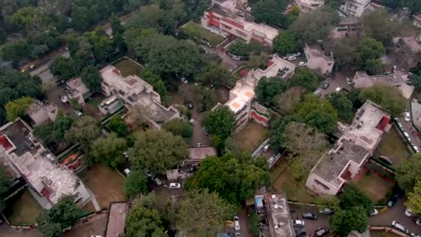 Vista Aérea Paisagem Urbana Indiana Com Arquitetura Tradicional Durante Dia — Vídeo de Stock