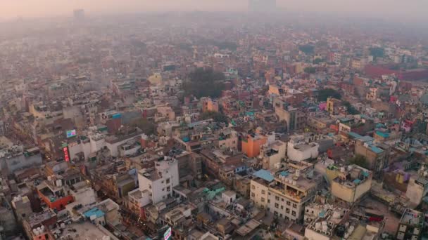 印度城市景观鸟瞰与传统建筑在白天 亚洲旅行 旅游概念 — 图库视频影像