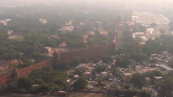 Delhi India Akshardham Templom Légi Felvétel Drónról — Stock videók