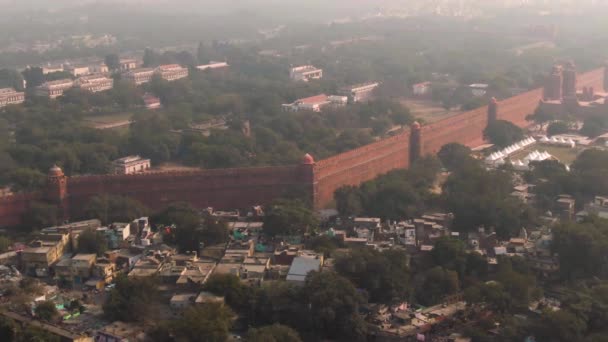 Delhi Inde Temple Akshardham Images Aériennes Drone — Video