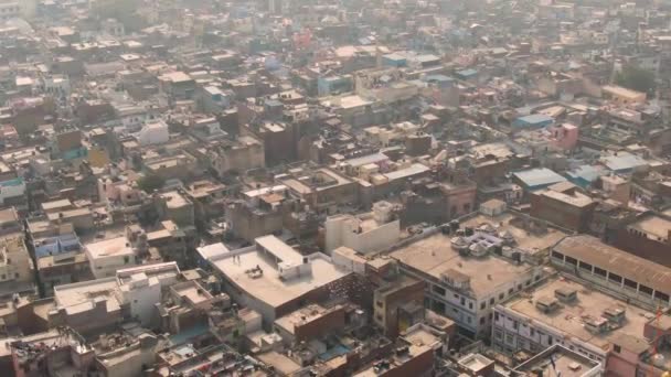 Vue Aérienne Paysage Urbain Indien Avec Une Architecture Traditionnelle Jour — Video