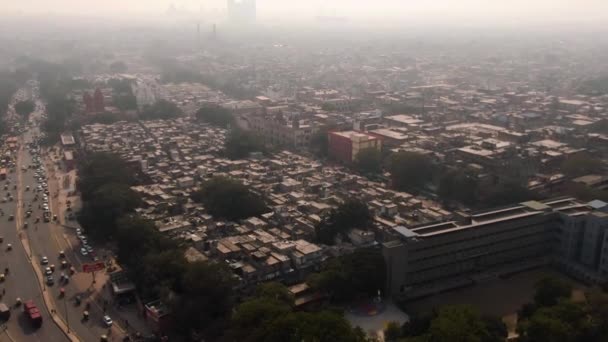 Vue Aérienne Paysage Urbain Indien Avec Une Architecture Traditionnelle Jour — Video