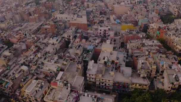 Vue Aérienne Paysage Urbain Indien Avec Une Architecture Traditionnelle Jour — Video