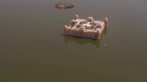 Jal Mahal Palácio Água Jaipur Vista Aérea — Vídeo de Stock