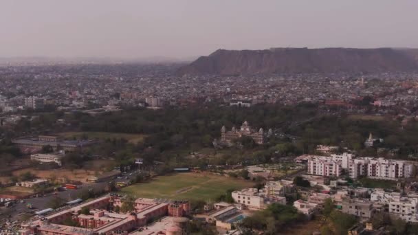 Vue Aérienne Paysage Urbain Indien Avec Une Architecture Traditionnelle Jour — Video