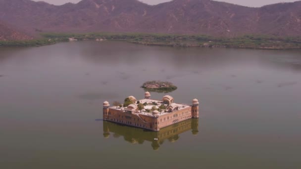 Jal Mahal Palácio Água Jaipur Vista Aérea — Vídeo de Stock