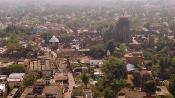 Vista Aérea Vrindavan Ciudad 5000 Templos India — Vídeo de stock