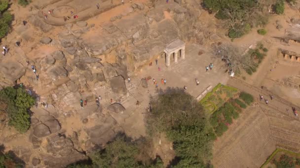 Cuevas Udaygiri Bhubaneswar India Escenas Aéreas Aviones Teledirigidos — Vídeos de Stock