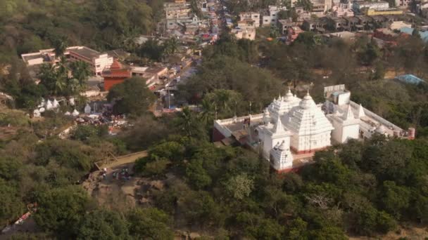 Antenn Utsikt Över Vrindavan Stad 5000 Tempel Indien — Stockvideo