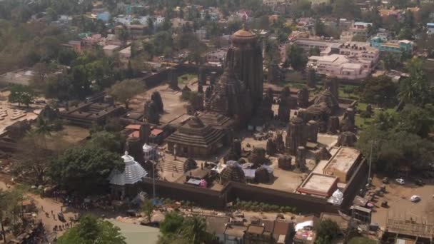 Luftaufnahme Von Vrindavan Stadt Der 5000 Tempel Indien — Stockvideo