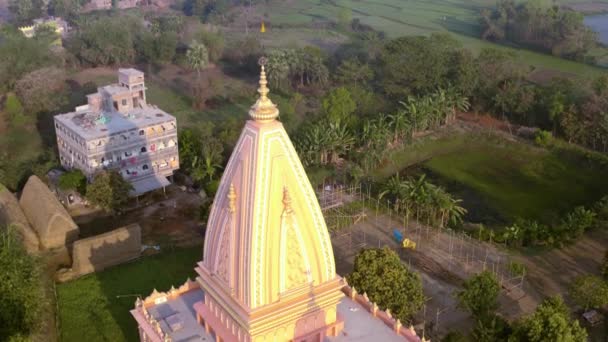 Luftaufnahme Von Vrindavan Stadt Der 5000 Tempel Indien — Stockvideo