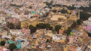 Madurai, Hindistan, Thirumalai Nayakkar Sarayı, 4k hava aracı görüntüsü