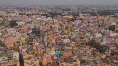Madurai, Hindistan, Thirumalai Nayakkar Sarayı, 4k hava aracı görüntüsü
