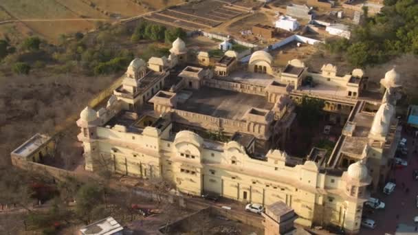 Vue Aérienne Temple Barsana Inde Prise Vue Aérienne — Video