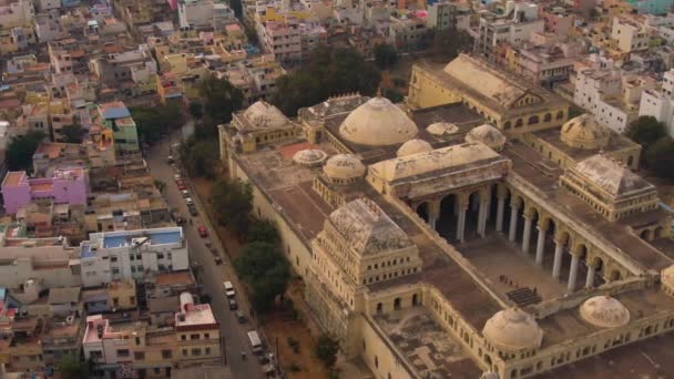 Madurai Hindistan Thirumalai Nayakkar Sarayı Hava Aracı Görüntüsü — Stok video