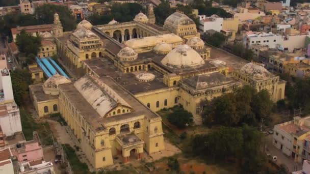 Madurai Hindistan Thirumalai Nayakkar Sarayı Hava Aracı Görüntüsü — Stok video