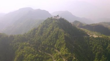 Himalaya agriculture terraces, 4k drone aerial footage