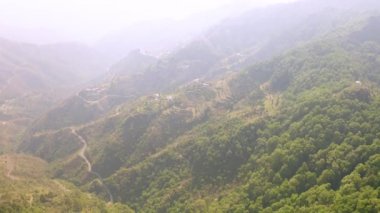 Himalaya agriculture terraces, 4k drone aerial footage