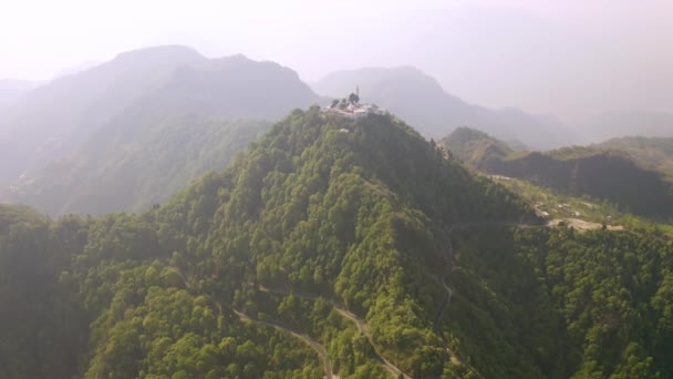 Himalaje Tarasy Rolnicze Dron Zdjęć Lotniczych — Wideo stockowe