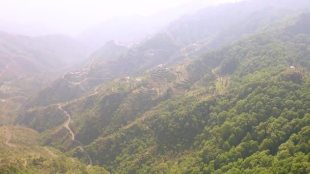 Himalája Zemědělské Terasy Drone Letecké Záběry — Stock video