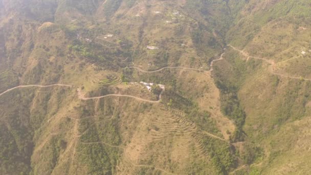 Terrazas Agricultura Himalaya Imágenes Aéreas Aviones Tripulados — Vídeo de stock