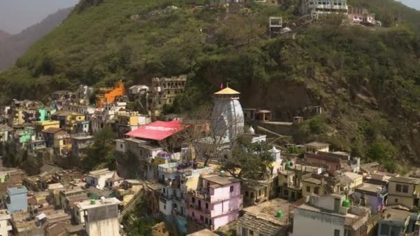 Letecký Pohled Indické Město Tradiční Architekturou Dne Cestování Asii Cestovní — Stock video