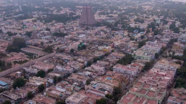 Luftaufnahme Von Vrindavan Stadt Der 5000 Tempel Indien — Stockvideo