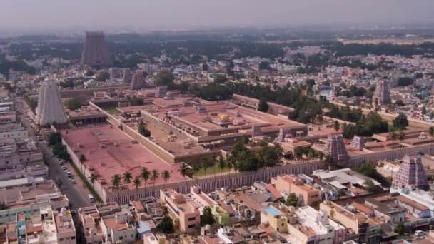 Luchtfoto Van Vrindavan Stad Van 5000 Tempels India — Stockvideo