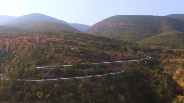 Floresta Montanhas Índia Vista Aérea Drone — Vídeo de Stock