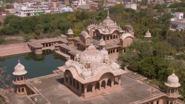 Vista Aérea Vrindavan Cidade 5000 Templos Índia — Vídeo de Stock