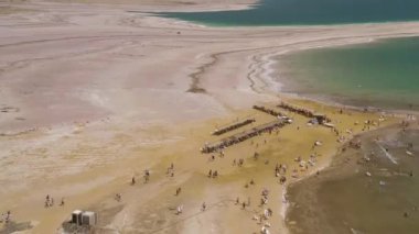 Ölü deniz taşımacılığı 4K hava görüntüsü