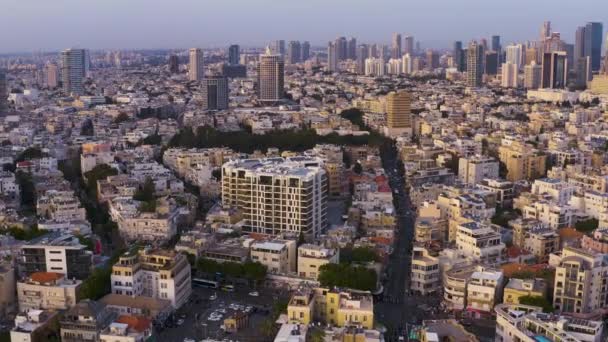 ビールシェババスステーション イスラエル 4K空中ドローンビュー輸送 — ストック動画