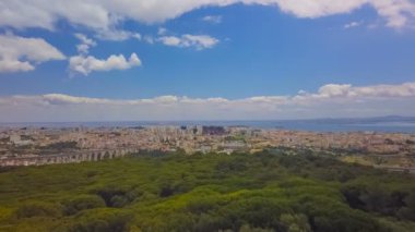Portekiz, Avrupa 'da şehir manzarası, 4k hava aracı görünümü
