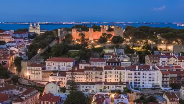Portekiz Avrupa Şehir Manzarası Hava Aracı Görünümü — Stok video