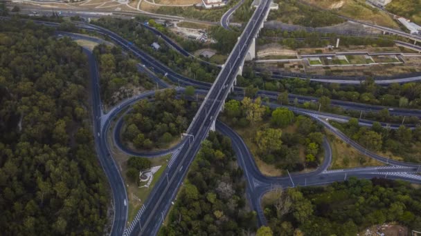 Portekiz Avrupa Şehir Manzarası Hava Aracı Görünümü — Stok video