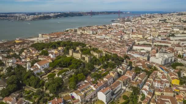 Paisaje Urbano Portugal Europa Vistas Aéreas — Vídeos de Stock
