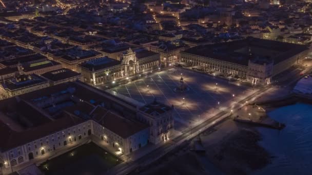 Lizbon Rossio Meydanı Portekiz Havadan Şehir Manzarası Derecelendirilmemiş — Stok video