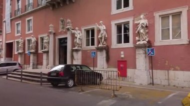 Lisbon, Portugal - February 20, 2018: City street view of Lisbon, travel concept