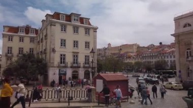 Lisbon, Portugal - February 20, 2018: City street view of Lisbon, travel concept